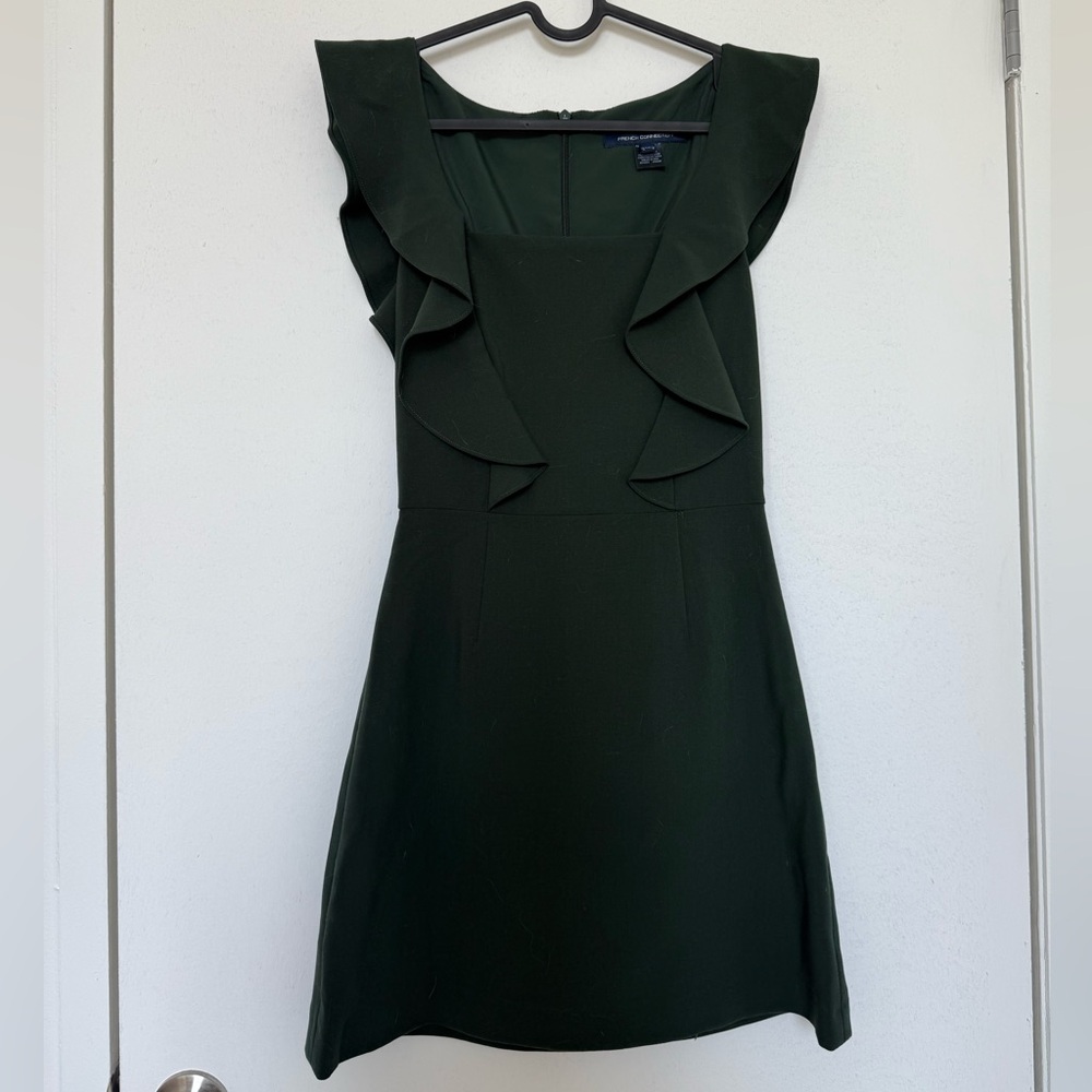 French Connection Dark Green Mini Dress